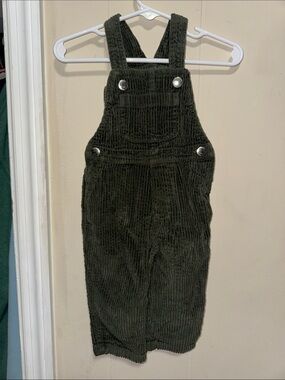 Old Navy Dark Olive Green Corduroy Kids Overalls